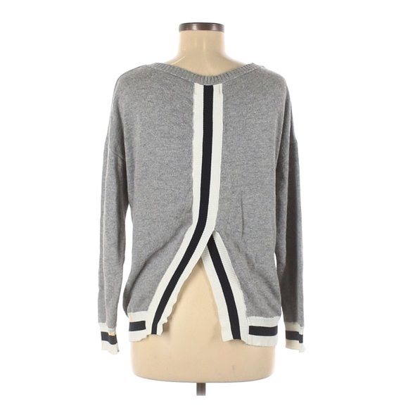 IF BY SEA Grey Sweater Open Back - Picture 2 of 6